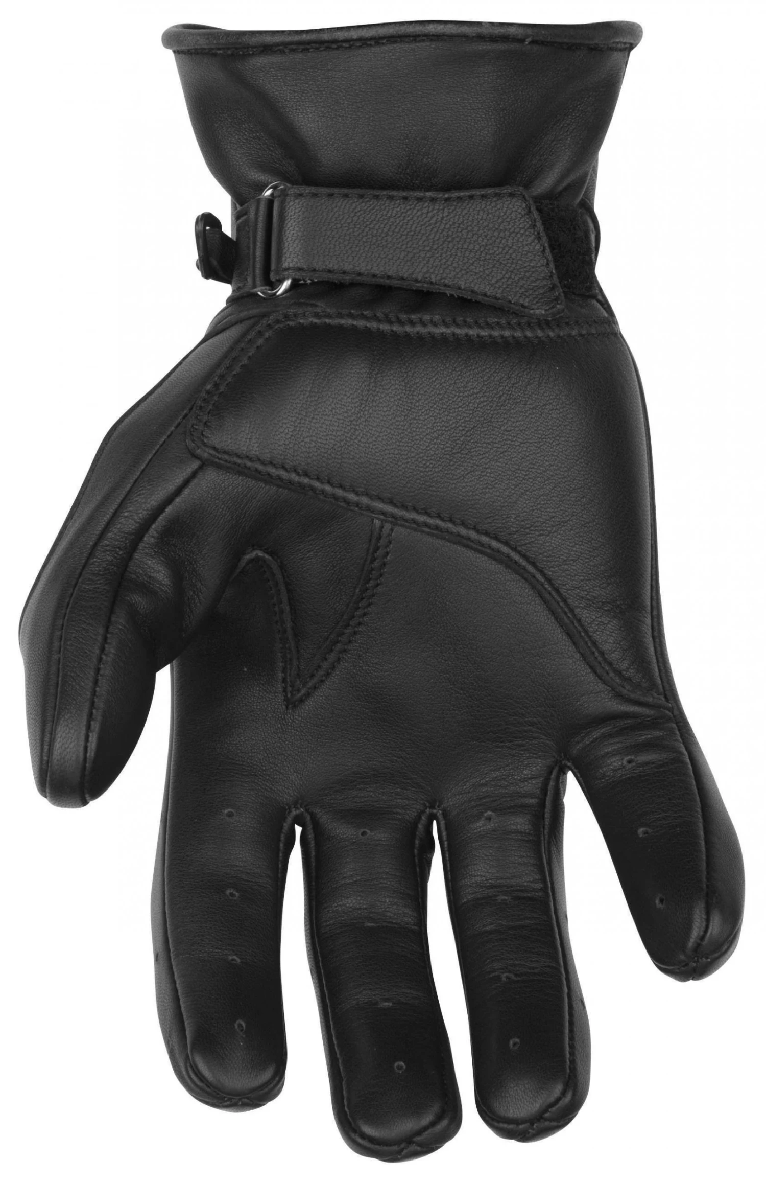 Short Cuff Gloves Black Brand Pinstripe Gloves (SM) - Image 2
